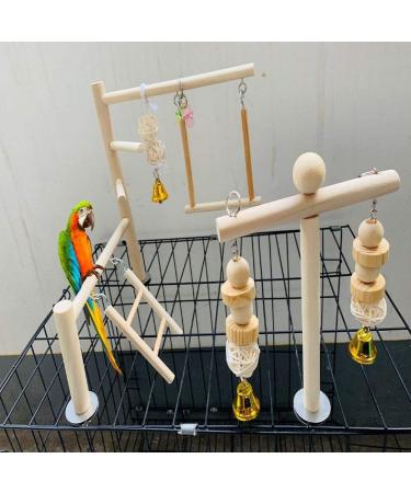 PINVNBY Bird Playground Parrot Play Gym Parakeet Cage Play Stand Wooden Perches Playpen Ladders Conure Chewing Climbing Swing Toy Birdcage Accessories for Small Cockatoo Cockatiel Lovebirds Budgie - Buy Online on SooperMarket.com