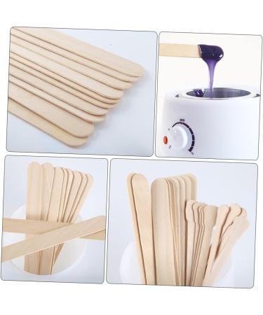 Magiclulu Waxed Wooden Sticks - 100 Pack Hair Removal Spatula & Kids Tinker Set | Practical Wax Applicator for Home Use - Buy Online on SooperMarket.com