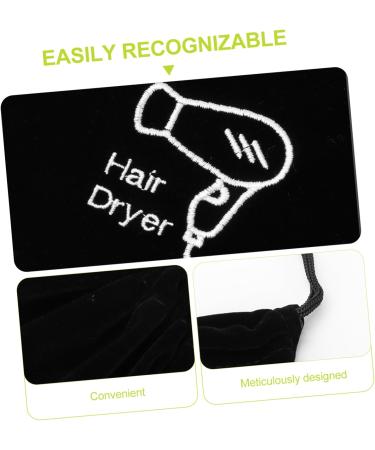 FOYTOKI 10 Pcs Storage Bag Cotton Hair Dryer Bag Hair Dryer Bags Storage Organizer Flocking Cloth Black - Buy Online on SooperMarket.com