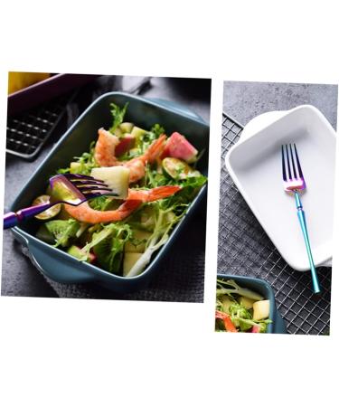 Ciieeo Square Dinner Plates Casserole Dish for Cooking Ceramic Roasting Pan Ceramics Oven Cake Pan Cheese Plates Square Baking Pans Lasagna Pans for Cooking Bbq Pan Rectangle Snack Plate - Buy Online on SooperMarket.com