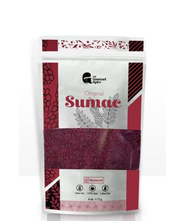 Edi Gourmet Spice Ground Sumac Spice - 4 oz, Resealable Bag, 100% pure natural, No salt added, Traditional Middle Eastern sumak spices and Mediterranean seasonings 4 ounces (pack of 1)
