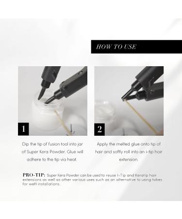 28g Hair Extension Keratin Glue Powder for Hot Fusion - U-Tip, I-Tip, Keratip, Shrinkies Extensions Tool - Buy Online on SooperMarket.com