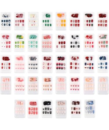 dijiusidy False Nail Perfect Matching Simple to Wear Fingernail Full Coverage Press Type Strong Viscosity Adjustable Paster Type 3 F741 Type 3 F741 - Buy Online on SooperMarket.com