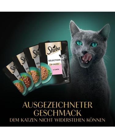 Sheba Selection in Sauce Katznassfuck - Premium Quality Cat Food - 48 Portion Bags - 4 Pack (4 x 12 x 85g) - International Shipping Available - Buy Online on SooperMarket.com