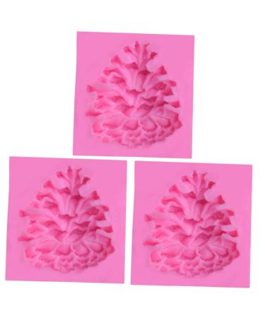 ABOOFAN 3pcs Fondant molds Silicone molds de para gelatinas Silicone Candy for Christmas 3D Cone Silicone