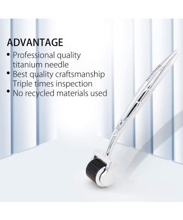 Derma Microneedling Roller 192 Titanium Microneedles 0.5 - Professional Roller for Skin, Face, Body, Hair Growth - Buy Online on SooperMarket.com
