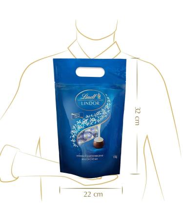 Lindt Lindor Chocolate Balls - 1kg Milk Cream Filling | Large Pack for Gifting | Premium Quality Chocolate - Buy Online on SooperMarket.com