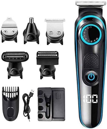 Electric Razor for Men 6 in 1 Rechargeable Waterproof IPX7 Electric Shaver Electric Shaver with Precision Trimmer Hair Clippers Rechargeable Wet & Dry Shaver with Easy Clean