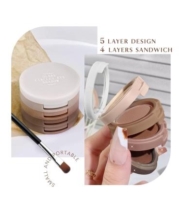 HOSAILY 4 in 1 Color Matte Eyeshadow Palette - High Pigmented Natural Nude Makeup, Long Lasting with Brush - 0.50oz (Pack of 2) - Buy Online on SooperMarket.com