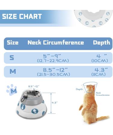 Supet Cat Cone Collar Soft to Stop Licking Cat Recovery E Collar After Surgery Cat Neck Head Cone Alternative for Small Large Cats Kittens Grey M+(8.5"-12") Grey - Buy Online on SooperMarket.com