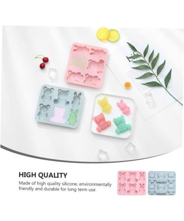 Zerodeko 2pcs Cake Mold Keychain Silicone Molds Ice Cube Candy Muffin Top Pans for Baking Resin Molds Silicone Molds for Candles Candle Molds Rabbits Bunny Chocolate Mold Cartoon Silica Gel 15.9X14.1CM - Buy Online on SooperMarket.com