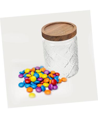 Alipis 2pcs Glass Jar Cereal Container Candy Jar Canisters Household Dried Food Container Household Storage Jar Candy Container Storage Accessory Snack Holder Cereals Wood Tea - Buy Online on SooperMarket.com