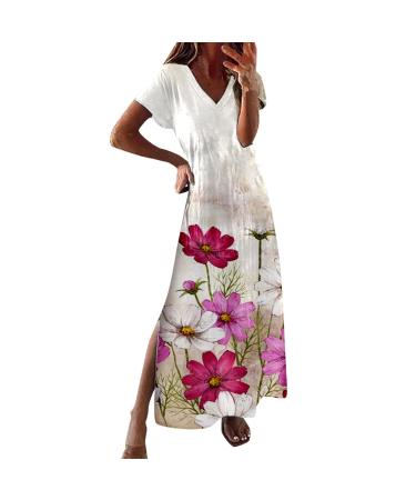 Rytejfes clothes bar cabinet stand bars hook hook sack long -sleeved beach dresses blouse dress maxi dress summer dresses boho dress leisure dress midi dress summer dress beach dress! hot pink xl