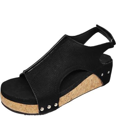 Foldap Women's Platform Wedge Sandals - Espadrille Slip-On Summer Slides | Casual Walking Shoes - Buy Online on SooperMarket.com