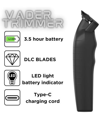 Supreme Trimmer Vader ST3778 | Cordless Beard & Hair Clipper with DLC T Blade | 210 Min Run Time | Premium Barber Liner - International Shipping Available - Buy Online on SooperMarket.com