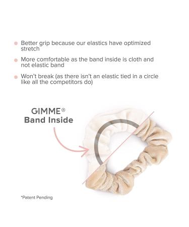Gimme Beauty Satin-Soft Hair Scrunchies for Sleep - Black (3 Pack) - Buy Online on SooperMarket.com