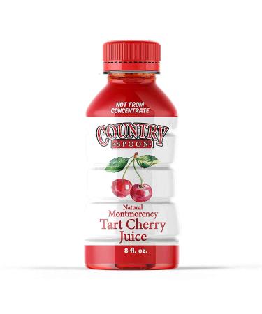 Country Spoon 100% Tart Cherry Juice (70+ Tart Cherries Per 8 oz) 14 Pack | Not from Concentrate, Single Ingredient Drink, Melatonin Rich, Healthy Fruit Drink (Cherry)