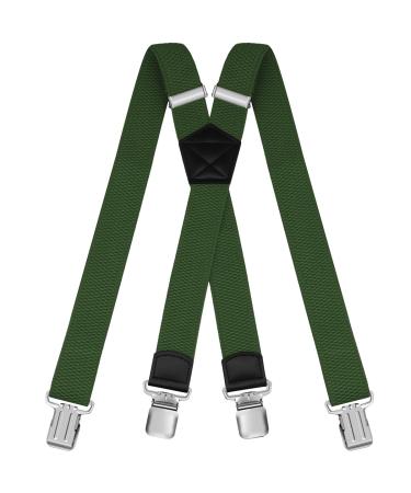 Hnoom braces for men 3.8 cm wide x-shaped belt length 120m with very strong 4 metal clips adjustable and elastic unit size for men and women army