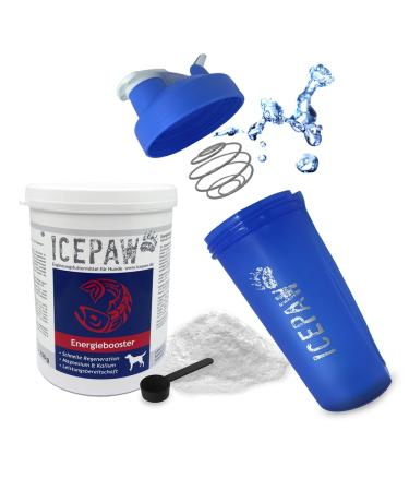 ICEPAW Shaker (600 ml) and Energy Booster 700g for Sporting Dogs I Performance Enhancement I Fast Regeneration