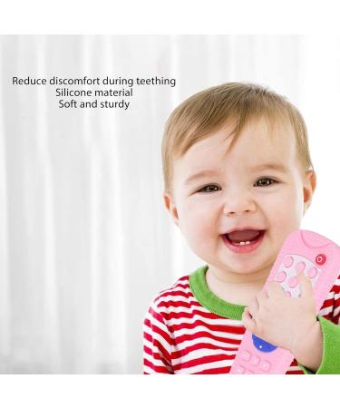 Soft Silicone Teether Toy for Babies - Pink Remote Control Design for Safe Gum Relief - Buy Online on SooperMarket.com