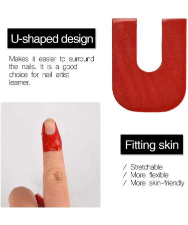 POFET 50pcs Red Disposable Peel Off Tape | Nail Art Leak-proof Skin Barrier Polish Protector Cover Guard - Perfect for Manicures - Buy Online on SooperMarket.com