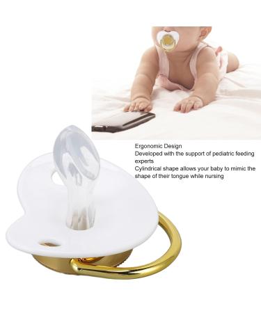 Stylish Silicone Baby Pacifier & Bling Clip Set - Perfect for Newborn DIY Photo Decor - White M | International Shipping Available - Buy Online on SooperMarket.com