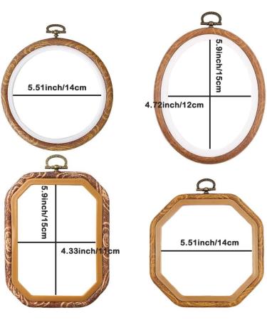 MWELLEWM 4 Pcs Set Embroidery Hoops - Reusable Hoop Rings for Cross Stitch and Sewing - Home Decor Craft Supplies - Buy Online on SooperMarket.com
