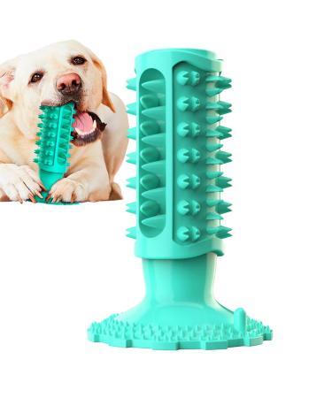 Shenrongtong dog toys teeth grinding conical and denting toothing forted for puppies |Dog health needs for veterinary clinic at home animal shop animal shelter Classic sound dog toothbrush (Lake Blue)