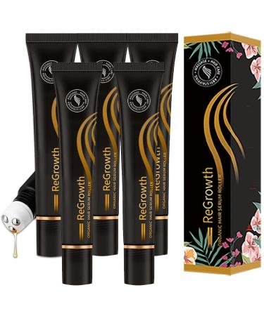 5Pcs Regrowth organic Hair Serum Roller   Triple Roll-On Massager Hair Growth Essence  Hair Care Anti Stripping Liquid  For Men and Women hair growth