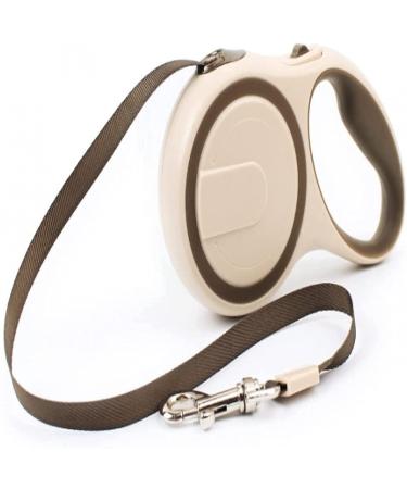 Hycyyfc roller linen 3/5m dog leash for small & large dogs dog leash extendable with a comfortable handle puppy cat belt leash roller leash pull-out robust training line adjustable brown 5m