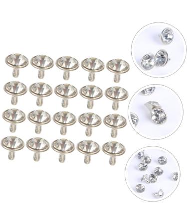 EXCEART 400 Sets Diamond Stud Rivets DIY Crafts Clothes DIY Rivets DIY Luggage Rivets Crystal Leather Goods 0.6X0.6X1CMx2pcs As Shownx2pcs - Buy Online on SooperMarket.com