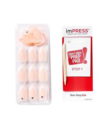 KISS imPRESS So French Press-On Manicure Nail Kit | PureFit Technology | Medium Length Nails | Includes Prep Pad, Mini Nail File, Cuticle Stick | 30 Fake Nails - Buy Online on SooperMarket.com