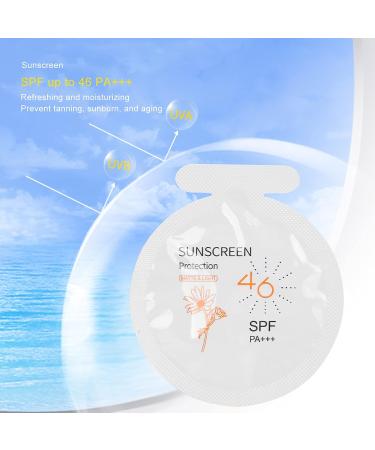SPF 46 Travel Size Sun Protection - Moisturizing Waterproof & Non-Greasy for All 3ml x 20 Bags - Buy Online on SooperMarket.com