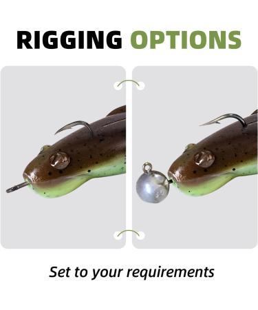 Pelican Mate Topwater Frog Lures - Double Propellers, Soft Silicone Bass Bait - Realistic Kit Set for Trout, Pike - Freshwater & Saltwater - 2pcs/3.5/0.53oz - Buy Online on SooperMarket.com