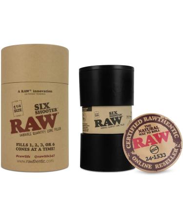 RAW Six Shooter for 1 1/4 Sized Cones | Cone Loader Filling Device - Fill 1, 2, 3, or 6 Cones at Once! - Buy Online on SooperMarket.com