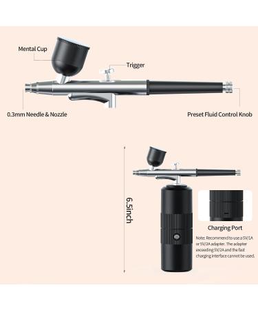 Desikixudy 1 Set Oxygen Injector Protable Airbrush for Nails Art Paint Air Compressor Nano Fog Mist Spray Manicure DIY Cake Sprayer - Buy Online on SooperMarket.com