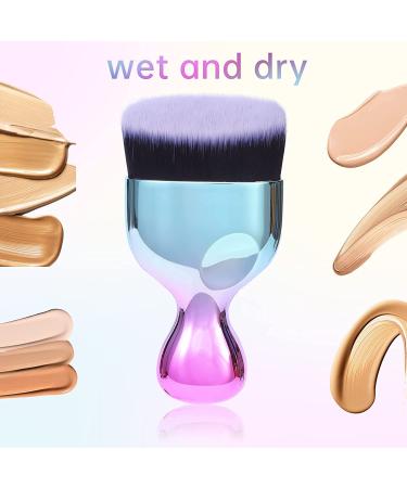 OUO Kabuki Foundation Brush - Flat Top Makeup Tool for Liquid & Powder Cosmetics - Premium Synthetic Bristles for Flawless Blending (Color) - Buy Online on SooperMarket.com