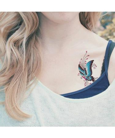 Butterfly Temporary Tattoos for women sexy 6 Pcs by Yesallwas Waterproof long lasting Fake Tattoos Stickers for Arms Shoulders sexy body tattoos 6cmx10.5cm/2.36x4.13 inches (LxW) (A) - Buy Online on SooperMarket.com