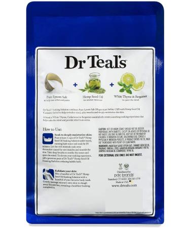 Dr Teal's Hemp Seed Oil Epsom Salt Soak 3 LBS + Foaming Bath 34 FL OZ Bundle - Buy Online on SooperMarket.com