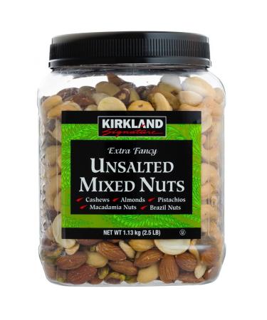 Kirkland Signature Unsalted Mixed Nuts 2.5 lb - 2 Pack of 40 oz, Extra Fancy, 99451458768 - Buy Online on SooperMarket.com