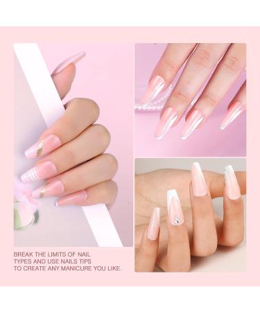 Saviland Gel X Nail Kit - 4-in-1 Nail Glue Gel with 36W Curing Lamp and 500PCS Coffin Nail Tips | DIY Nail Extension Home Kit for Women - Buy Online on SooperMarket.com