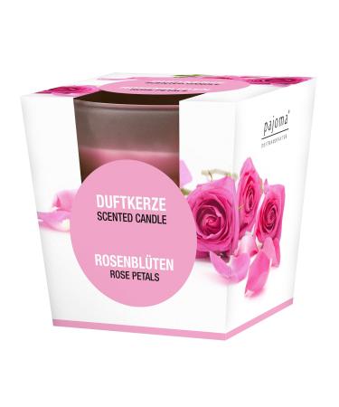 Pajoma fragrance candle rose flowers - in satin glass |120g of wax weight burning time: 25 hours in a noble gift packaging |Premium quality rose flowers 1