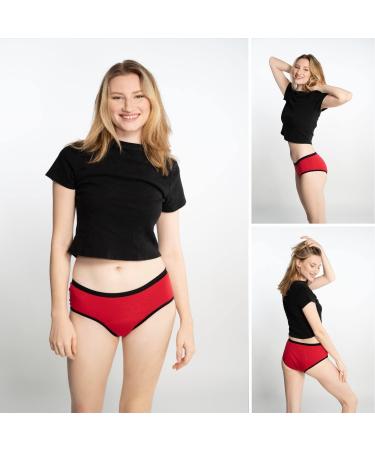 Noblood Period Underwear - Eco-Friendly Washable Cotton Menstruation Briefs | Absorbent XXS-3XL | 2-3 Tampons Equivalent | Mohina Pack S - Buy Online on SooperMarket.com