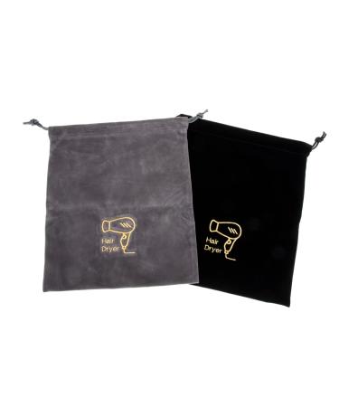 WOONEKY 2pcs Hair Dryer Bag Storage Bags for Travel Storage Bag for Bathroom Multifunctional Bag Flannel