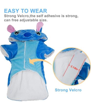 Gimilife Dog Hoodie Xmas Pajamas | Pet Costume for Small Medium Large Dogs and Cats | Disney Stitch Cartoon Halloween & Winter Outfit - 2XL - Buy Online on SooperMarket.com