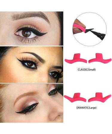 Silicone Winged Eyeliner Stamp - 4-Piece Lazy Eyeshadow Applicator Set | Perfect Winged Eyeliner & Makeup Template for Effortless Beauty - Buy Online on SooperMarket.com