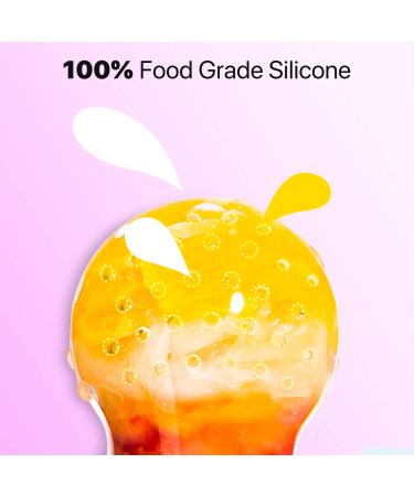 MICHEF Baby Food Feeder Fruit Pacifier (2 Pack) - Silicone Teething Toy with 6 Replaceable Pacifiers for Infant Feeding - Ideal Teether for Babies - Buy Online on SooperMarket.com