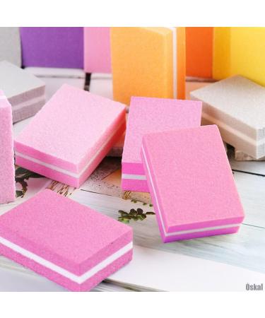 100Pcs Professional Nail Buffer Block Set - 180 Grit Buffing Blocks for Natural and Acrylic Nails - Nail Art Tools and Sandpaper File - Buy Online on SooperMarket.com