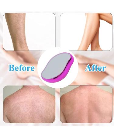 Portable Crystal Hair Eraser - Painless Hair Remover for Men & Women | Fast & Easy Hair Removal Epilator | Soft Smooth Silky Skin | Rose Red/Purple - Buy Online on SooperMarket.com