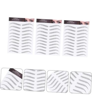 WOFASHPURET 3 Sheets Waterproof Eyebrow Stickers Stickera Peel off Imitation Eyebrow Sticker 3d Modify Cosmetic - Buy Online on SooperMarket.com